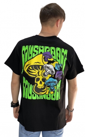 MUSHROOM T-shirt Logo - Nero