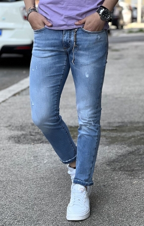 KLIXS Jeans Capri slim fit - Denim chiaro