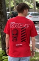 D.H. T-shirt Uomo Oversize Crew - Rosso