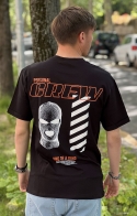 D.H. T-shirt Uomo Oversize Crew - Nero