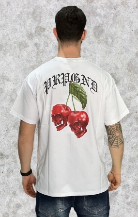 PROPAGANDA T-shirt Cherry - Bianco
